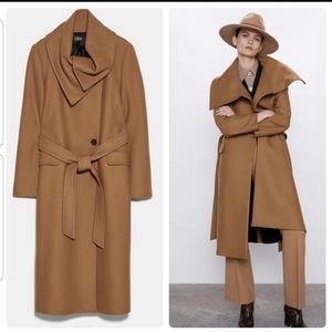 zara wraparound coat